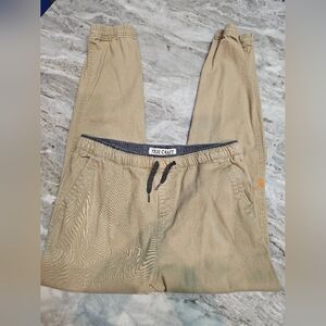 True Craft Men's S Khaki Jogger Pants Drawstring Waist Casual Fit